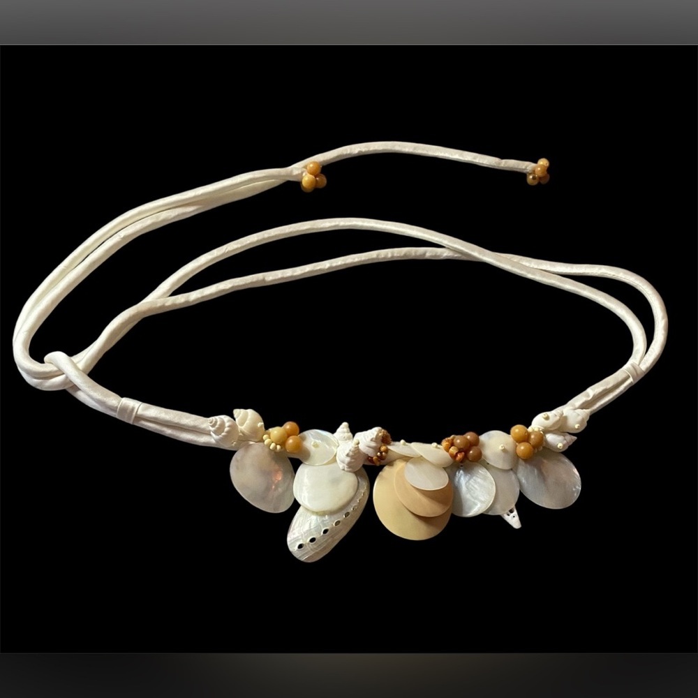 Vintage Sea Shell Belt Boho Beach Wedding Bridal Bohemian Dress Embellished